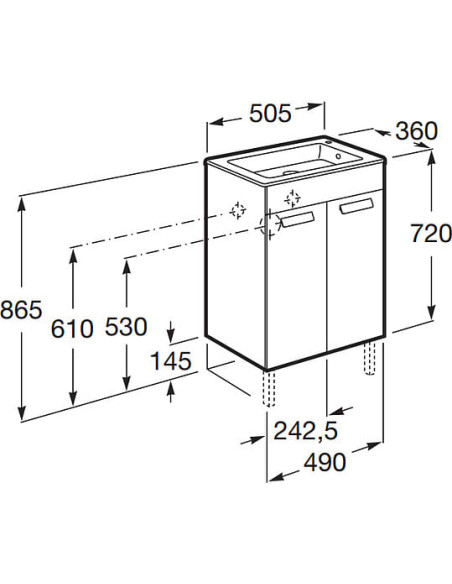 Roca grīdas skapītis Debba 50