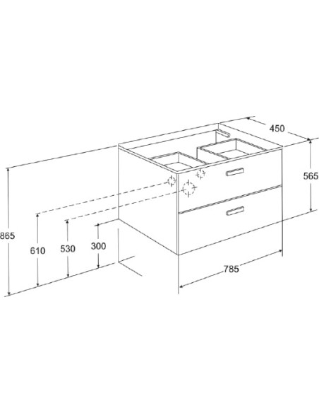 Roca grīdas skapītis Victoria Nord 80