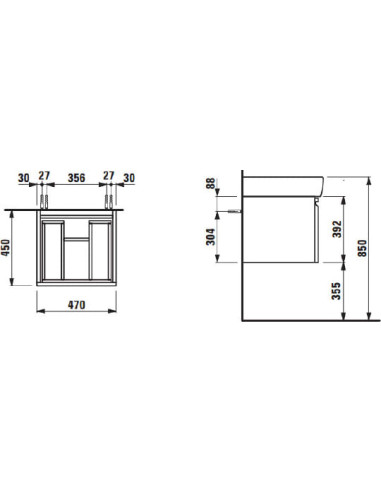 Laufen grīdas skapītis Pro 4.8302.4.095.463.1 - 4