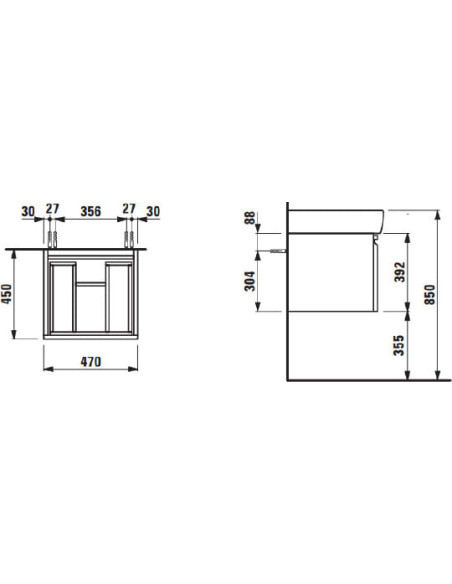 Laufen grīdas skapītis Pro 4.8302.4.095.463.1 - 4