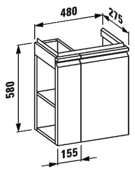 Laufen grīdas skapītis Pro S 4.8300.2.095.463.1 - 6 Laufen grīdas skapītis Pro S 4.8300.2.095.463.1 - 6