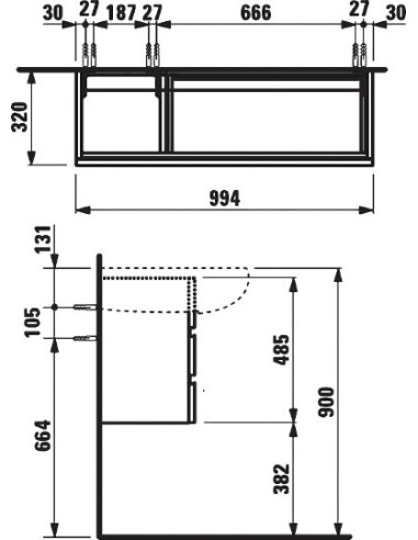 Laufen grīdas skapītis Alessi one 4.2452.0.097.631.1 - 7