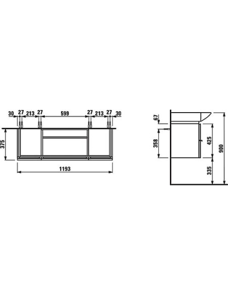 Laufen grīdas skapītis Palace 4.0130.2.075.463.1 - 11 Laufen grīdas skapītis Palace 4.0130.2.075.463.1 - 11