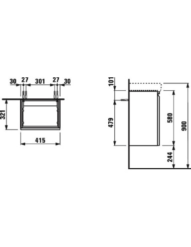 Laufen grīdas skapītis Pro S 4.8330.2.096.463.1 - 3