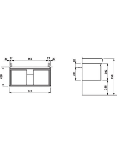 Laufen grīdas skapītis Pro A 4.8307.2.095.463.1 - 4