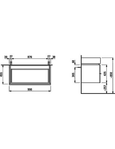 Laufen skapītis ar izlietni Case 4.0128.2.075.463.1 - 11