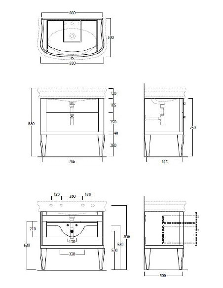 Simas grīdas skapītis Lante LAM90