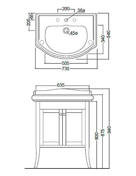 Kerasan grīdas skapītis Retro - 6