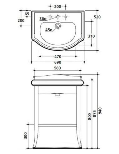 Kerasan grīdas skapītis Retro - 8