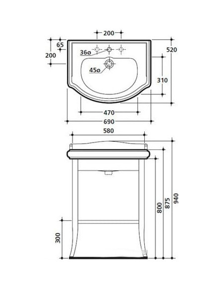 Kerasan grīdas skapītis Retro - 8