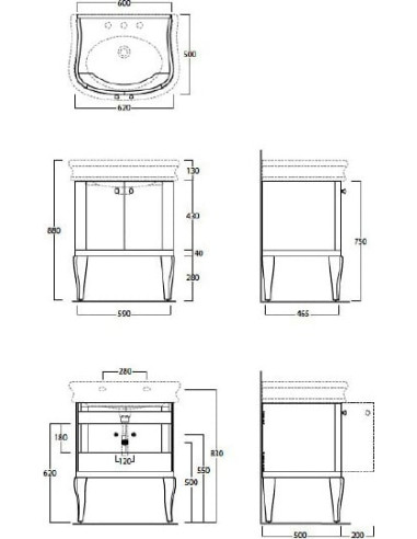 Simas grīdas skapītis Lante LAM70