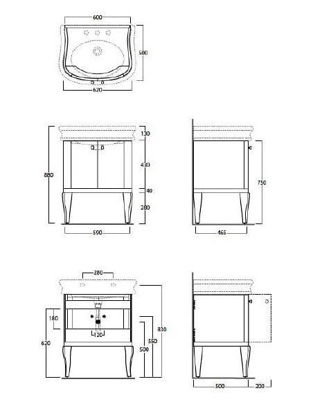 Simas grīdas skapītis Lante LAM70