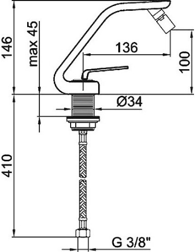 Webert bidē jaucējkrāns Wolo WO840102564 черный