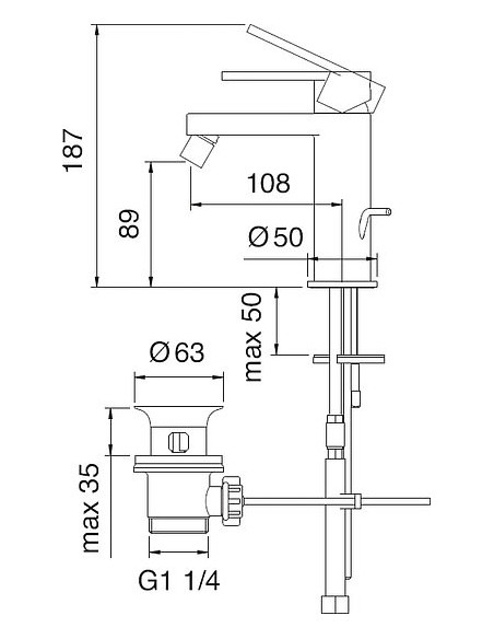 Treemme bidē jaucējkrāns Klab 2720.NC