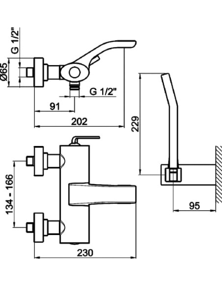 Webert jaucējkrāns vannai ar dušu Wolo WO850101564 черный