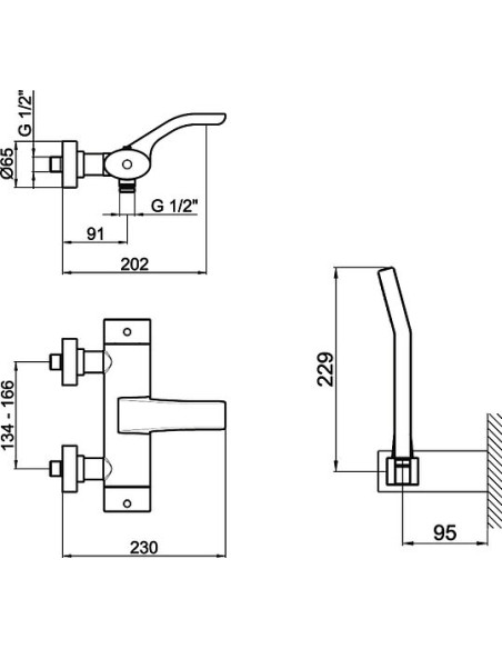 Webert termostata jaucējkrāns vannai ar dušu Wolo WO980201564 черный