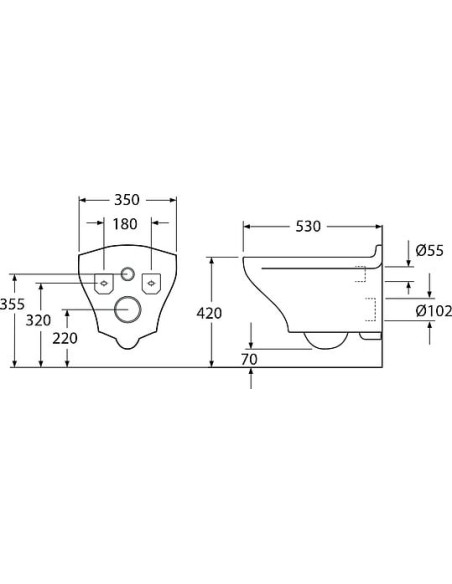 Gustavsberg pie sienas piekaramais pods Estetic Hygienic Flush