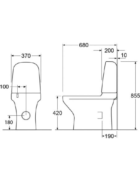 Gustavsberg tualetes pods Estetic Hygienic Flush 8300 (GB1183002R1231)