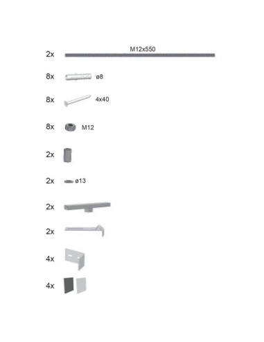 Ravak paneļa stiprinājumi vannai Gentiana, New Day - 3