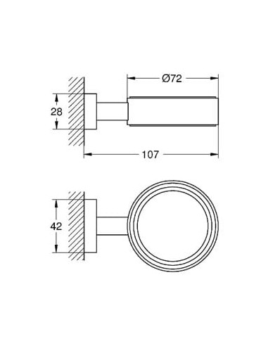 Grohe glāzes turētājs Essentials Cube 40508001 - 6