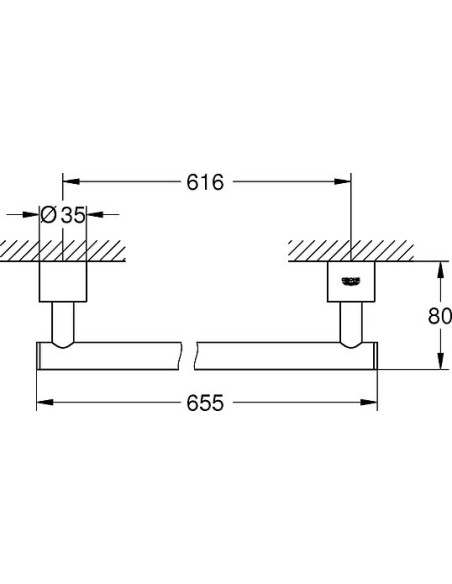 Grohe dvieļu turētājs Atrio New 40309003 - 3
