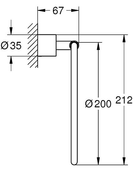 Grohe dvieļu turētājs Atrio New 40307DC3 - 6
