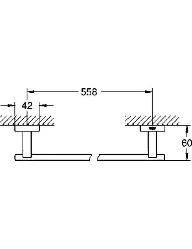 Grohe dvieļu turētājs Essentials Cube 40509001 - 4