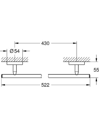 Grohe dvieļu turētājs BauCosmopolitan 40459001 - 3