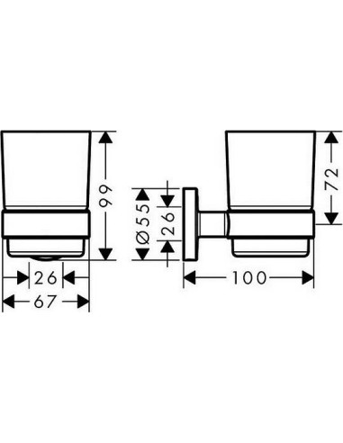 Hansgrohe glāze Logis Universal 41718000