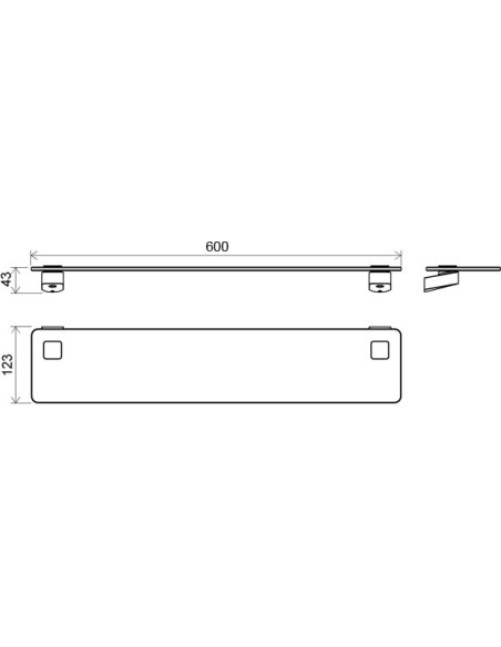 Ravak plaukts 10° TD500 60cm - 3