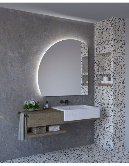 ANDREA Spogulis ar fona LED apgaismojumu