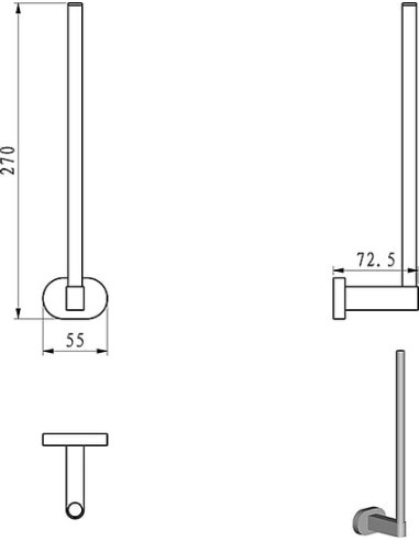Ravak tualetes papīra turētājs Chrome CR 420.00 - 3