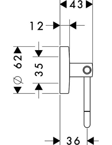 Hansgrohe tualetes papīra turētājs Logis - 3