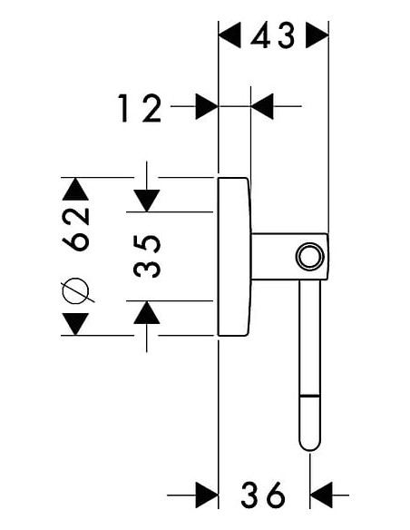 Hansgrohe tualetes papīra turētājs Logis - 3