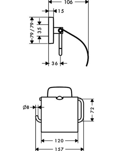 Hansgrohe tualetes papīra turētājs PuraVida