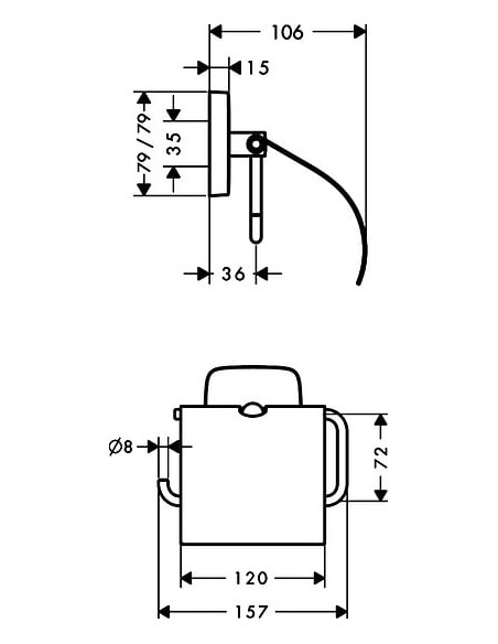 Hansgrohe tualetes papīra turētājs PuraVida