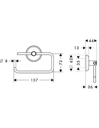 Hansgrohe tualetes papīra turētājs Logis Classic