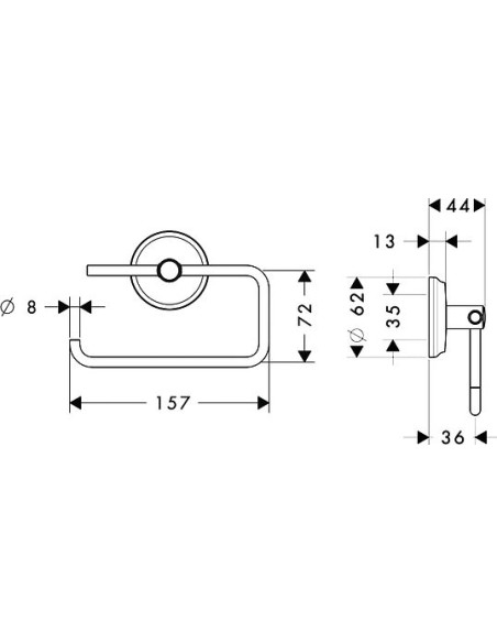 Hansgrohe tualetes papīra turētājs Logis Classic