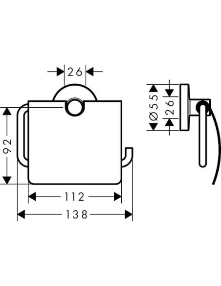 Hansgrohe tualetes papīra turētājs Logis Universal 41723000