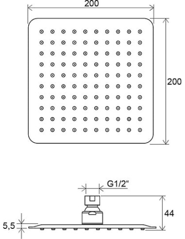 Ravak augšējā duša Chrome 982.01 - 3