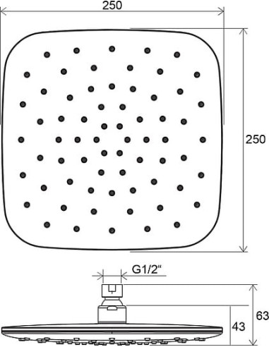 Ravak augšējā duša ABS 983.10 - 3