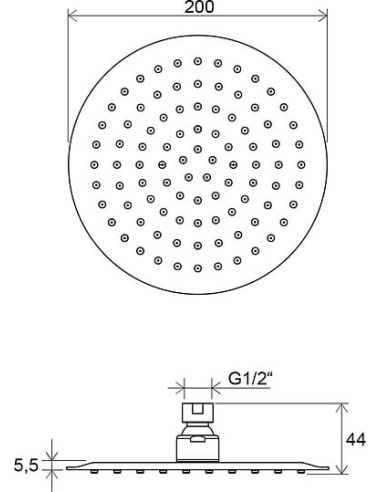 Ravak augšējā duša Chrome 984.01 - 3