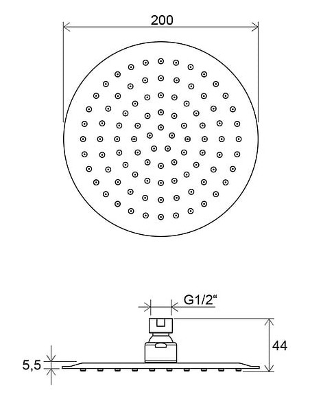 Ravak augšējā duša Chrome 984.01 - 3