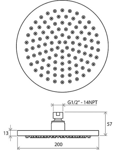 Ravak augšējā duša 981.00 - 4