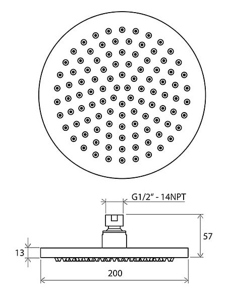 Ravak augšējā duša 981.00 - 4