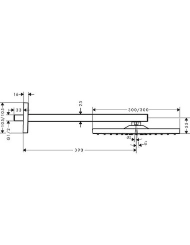Hansgrohe augšējā duša Raindance E 26239000 300...
