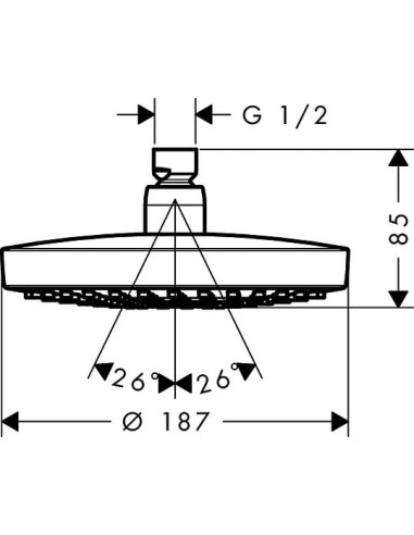 Hansgrohe augšējā duša Croma Select S 26522000