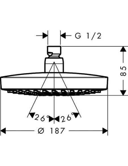 Hansgrohe augšējā duša Croma Select S 26522000