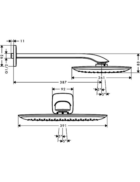Hansgrohe augšējā duša PuraVida 27437400