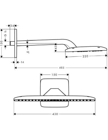 Hansgrohe augšējā duša Raindance E Air 27372000